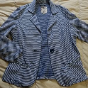 Navy & white pinstriped blazer